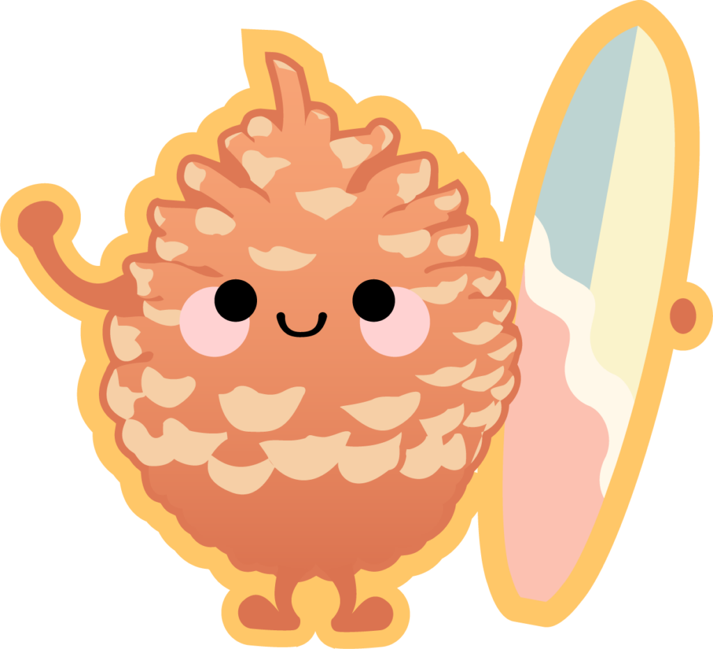 Pomme de pin surfeuse