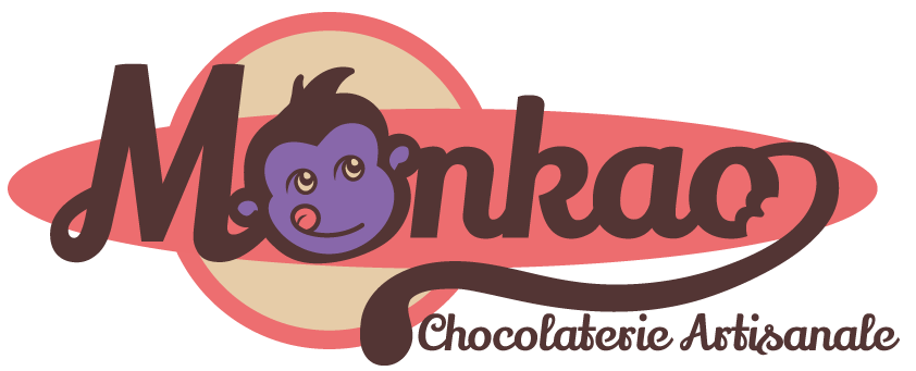 Logo chocolaterie Monkao version compacte violet & rose
