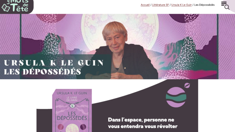 [Fictif] Web design – Page article d’un blog de Littérature